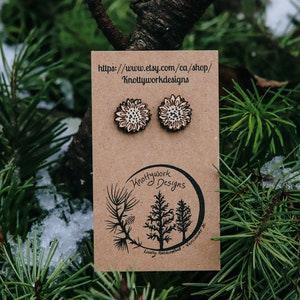 Sunflower earrings, earrings sunflower, whimsical earrings, cute unique earrings, gifts for gf, funky earrings, floral earrings, lightweight