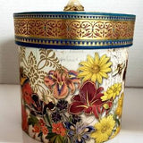 Punch box studio collectable flowered box round with lid