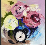 ORIGINAL Oil Painting Peonies Original Art Still Life Painting Textured Art