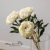 White peony out of cold porcelain - artificial flower gift for summer vibes