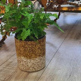 Original HGN flower pot ?-12.5 cm brown-beige ceramic planter West-German Pottery decorative pot retro design Made in Germany