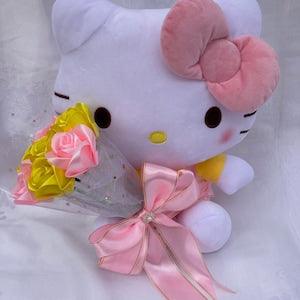 READY TO SHIP Large Plush Toy Ramo Buchon, Eternal Rose Bouquet, Handmade Fake Flower Bouquet, Large Bouquet, Birthday Bouquet, Mini Roses