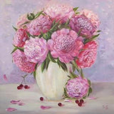 Original painting Peony painting Flowers painting Acrylic painting for gift for mother Flowers in vase Still life Peony bouquet Wall art