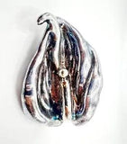 Sterling Silver On Wax Huge Calla Lily Brooch by Frederic Duclos