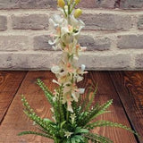 Artificial Real Touch Mokara Orchid centerpiece CREAM with a TOUCH of PINK