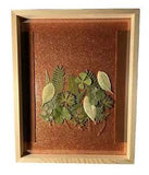 Dried Pressed Leaves In Wood Frame