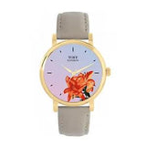 Toff London TLWS-89155 Ladies Orange Lilies Flower Watch