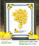 LEMONS AND LILIES  CROSS STITCH PATTERN ONLY    YD   QEE