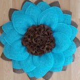 Sunflower Wreath Chocolate Turquoise Sunflower Wreath Summer Wreath Spring Wreath Fall Wreath Farmhouse Wreath Rustic Wreath