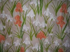 Franciscan Fabrics, Lilies of The Field, Vintage Hand Print, BTY, Color Orange