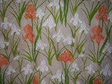 Franciscan Fabrics, Lilies of The Field, Vintage Hand Print, BTY, Color Orange