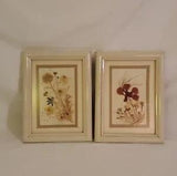 Vintage Pressed Flower Artwork Desert Foliage Handmade Set Signed 92