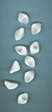 Vintage white calla lily flower glass beads --12 x 10 x 8 mm.