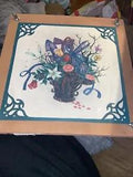 Vintage Flower Press Wood w/Cardboard Inserts Floral Design