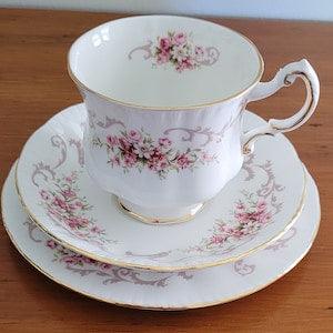 Paragon rose bouquet teacup trio