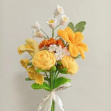 Crochet Rose Bouquet,Crochet Tulip,Crochet Flower,Handmade Knitted Flowers,Mother's Day Gift,Gift For Her,Home Decor