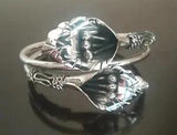 Erick's Sterling Silver Special Collection Calla Lilies Bangle size 7 Taxco.925