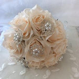 Wedding Bouquet, Bridal Bouquet, Bling Wedding  Bouquet, Artificial Wedding Bouquet, Bridesmaid Bouquet, Romantic Bridal Bouquet,