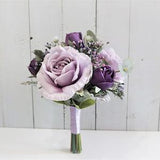 Dusty Purple Bridesmaid Bouquet, Maid of Honour Bouquet, Purple Rose Wedding Bouquet, Lavender Wedding Bouquet, Purple Roses Floral Bouquet