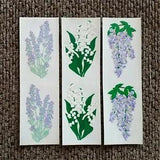 Vintage Grossman Stickers - 2003 Photoessence Flowers - Wisteria, Lavender, Lily
