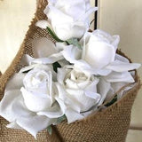 Gift Roses -Bridesmaid's - Thank you!  Delicately encased in hessian, with preserved small bouquet and ribbon