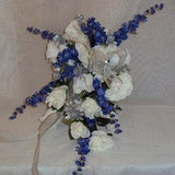 Blue Wedding Flowers - Blue Wedding Bouquet - Blue Bridal Bouquet - Blue & White Bouquets - Artificial Wedding Flowers - Affordable Wedding