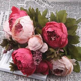 47cm Six Heads Peony Artificial Flowers Bouquet For Home Party Spring...