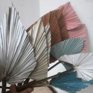 Dyeing Dried Flowers Cattail Leaf Fan Bouquet Wedding Floral Home Decor Craft