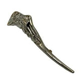 Vintage Lily Brooch Pin Silver Tone 3-1/4" Length