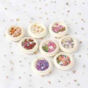 8 Boxes Abs Nail Patch Dry Petals Manicure Charm Dried Flower