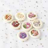 8 Boxes Abs Nail Patch Dry Petals Manicure Charm Dried Flower