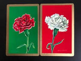 Vintage Swap Playing Cards: Carnations Clove Pink Native Flowers Artist Painting