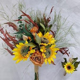 Sunflower Bridal Bouquet, Sunflower Wedding Bouquet,Rose Bridal Bouquet,Bridal bouquet, Bridal accessories,Wedding bouquet