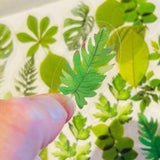 Green Leaf Stickers - Translucent Leaf Stickers - Decorative Stickers - Bullet Journal - Scrapbook