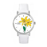Toff London TLWS-37021 Ladies Yellow Lily Flower Watch