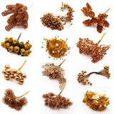 Gold Color Mixed Flowers Wreaths DIY Home Party Decorations Artificial Flower