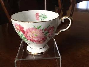 Vintage Tuscan China Birthday Flowers January??s Carnation Tea Cup