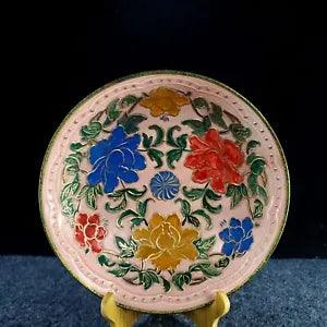 9.1" Old Antique Song dynasty Porcelain ding kiln white gilt peony flowers bowl
