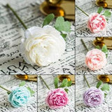 1PCS European single - branch core peony wedding holding flowers bouquet home decoration artificial flowers artificial flowers