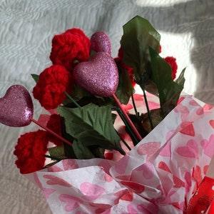 Valentines Rose Bouquet, Valentines Rose Gift, Floral Arrangements, House Decor, Crochet Roses, Crochet Rose Flowers, Crochet Rose Bouquet