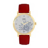 Toff London TLWS-46472 Ladies Blue Water Lilies Flower Watch