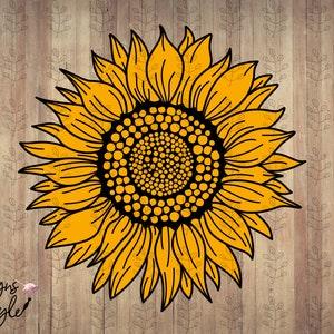 Sunflower Decal / Sunflower Laptop Decal / Sunflower Car Decal
