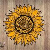 Sunflower Decal / Sunflower Laptop Decal / Sunflower Car Decal