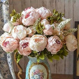 1 Bunch European Artificial Peony Silk Flowers, Artificial Flowers, peony wedding decor, peony flowers, Floral Bouquet Artificial Flower