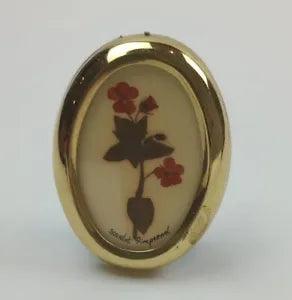 Vintage Flowers of Ireland Scarlet Pimpernel Pressed Dried Flowers in Frame