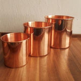 Handcrafted Small Copper Flower Planter Pot - Perfect Home Decor