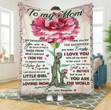 NEW LISTINGPersonalized Carnation Flowers Blanket for Mom Fleece Blanket