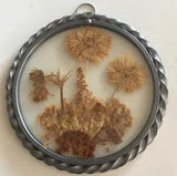 Decorative Accessories Round Silver Hanging Frame w/Dried Flowers?