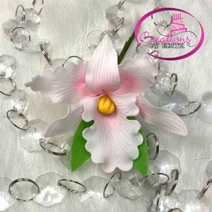 Orchid in cold porcelain/ wedding, anniversary, quincea?ero, baby shower, bridal, funeral