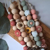 Floral Pacifier Clip | Boho Pacifier Clip | Dummy Clip | Binky Clip | Baby Shower Gift | Attache Suces